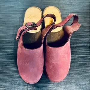 Lotta from Stockholm sling nubuck clog.  Never worn outside.  Size 38.